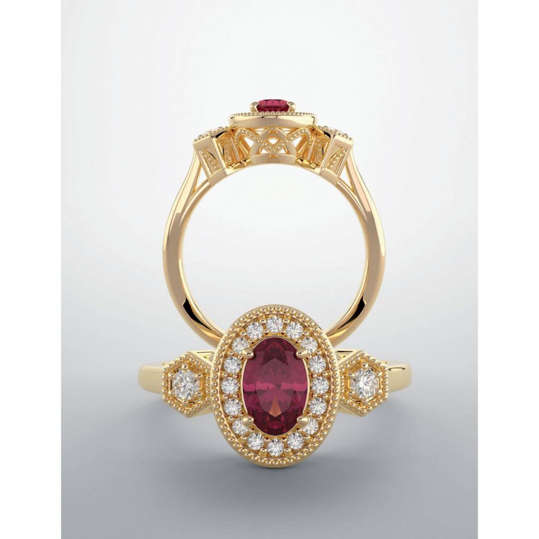 Timeless Antique Ruby Engagement Rings - Omori Diamonds inc.